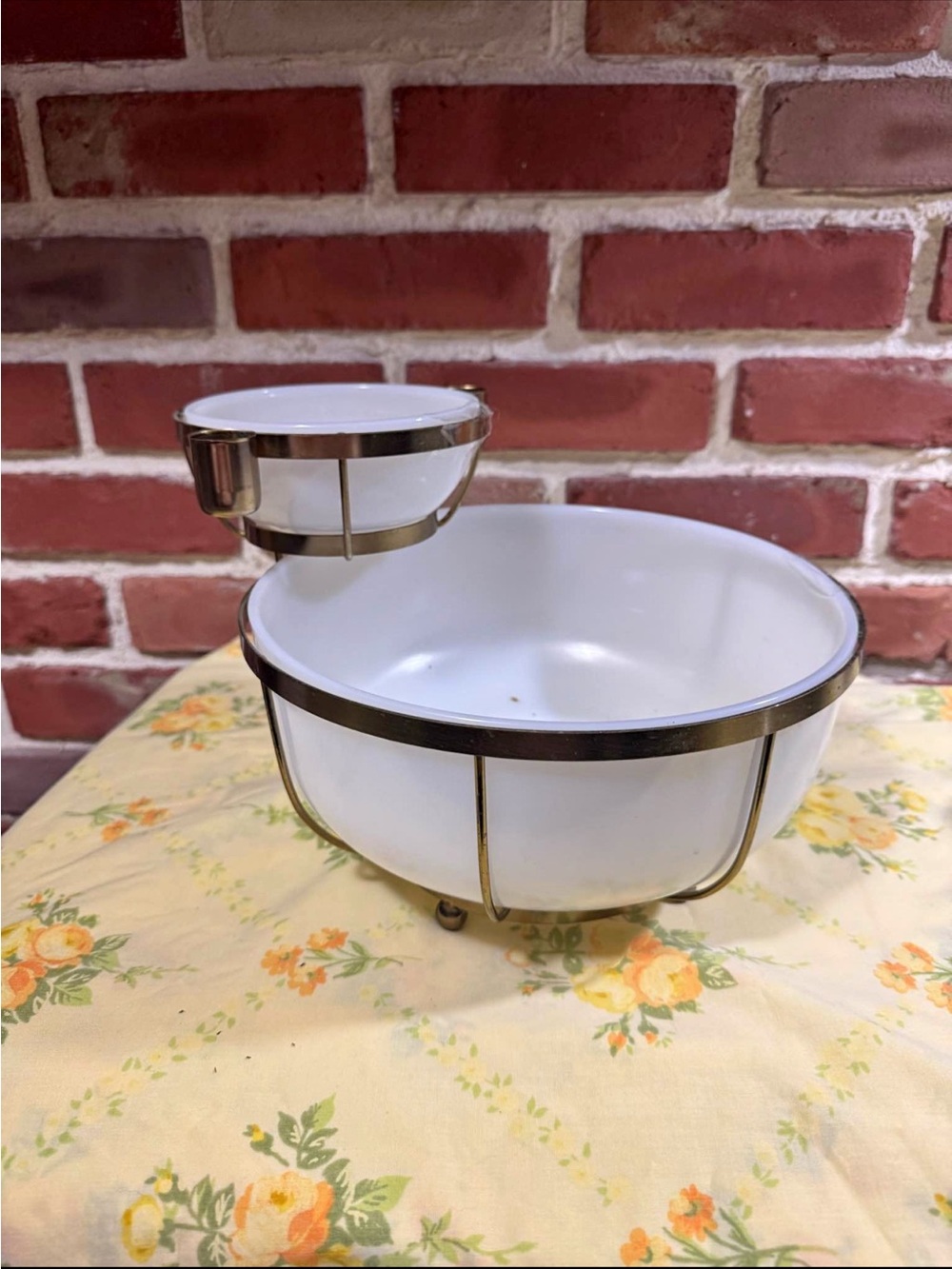 RARE Fire King Chip & Dip Bowls